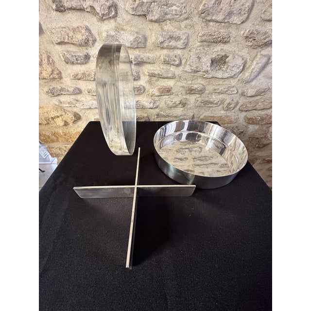 Vintage Silver-plated Metal & Methacrylate, 1960s For Sale - Image 12 of 16