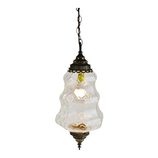 Mid Century Moroccan Style Glass Pendant Light - Make Fair Offer For Sale