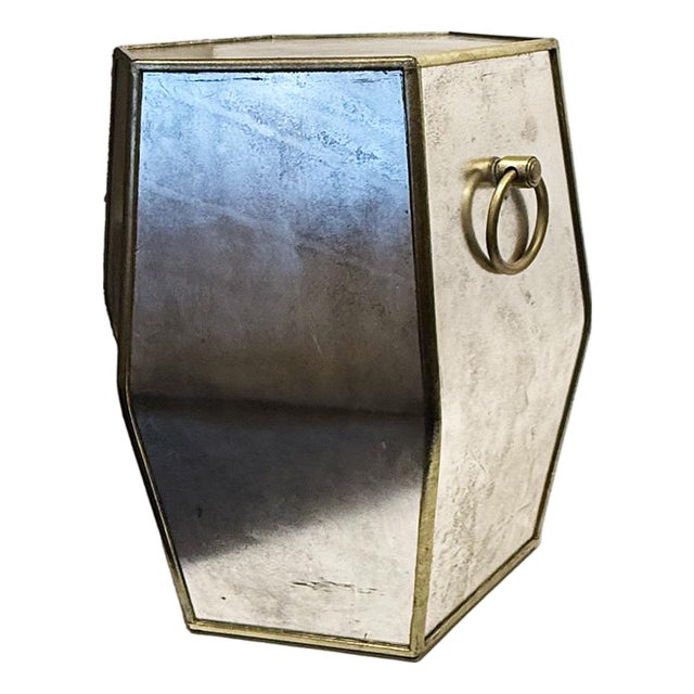 Contemporary Leather Drum Table For Sale