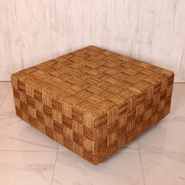Contemporary Natural Abaca Coffee Table For Sale - Image 3 of 6