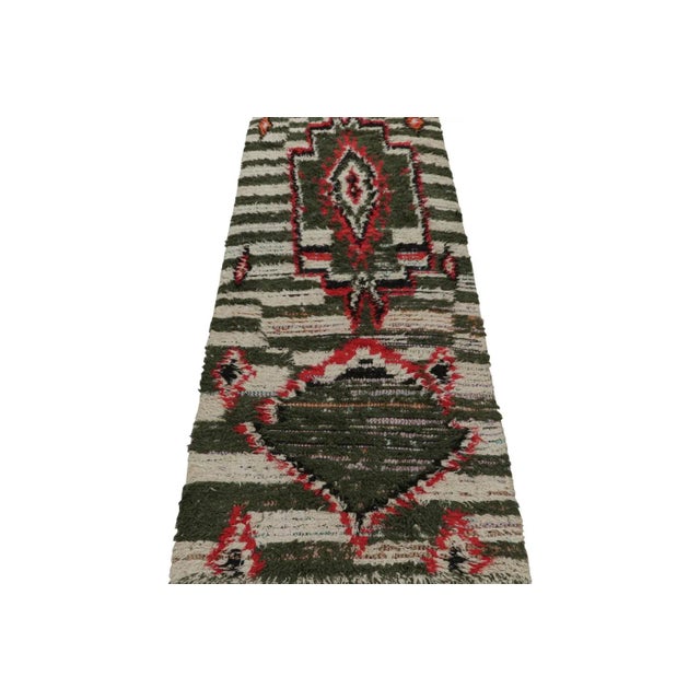 Traditional 1950s Vintage Azilal Moroccan Runner and Boucherouite Rug by Rug & Kilim For Sale - Image 3 of 7