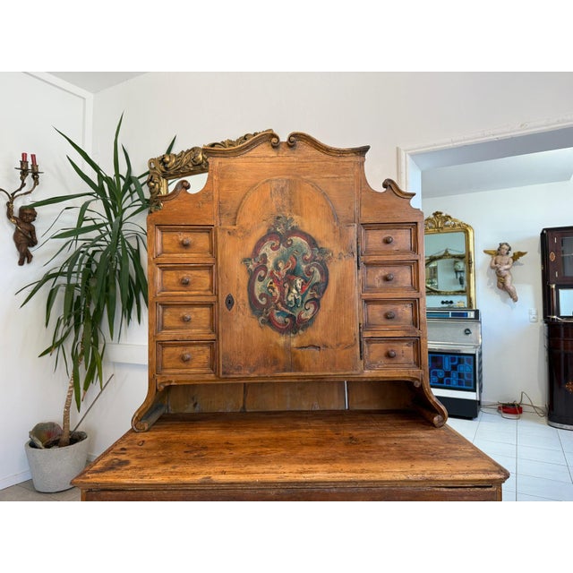 Rustic solid wood display cabinet/glass cabinet/bookcase, spruce. Dimensions: Height x Width x Depth 188 x 120 x 65 cm....