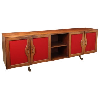 Vintage Red Sideboard, 1960s For Sale