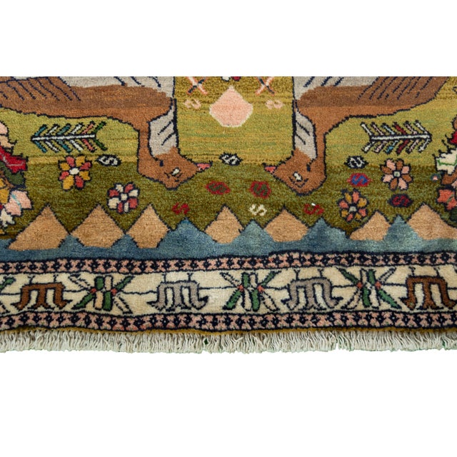 Hand-Knotted Gabbeh Shiraz Nomad Rug For Sale - Image 6 of 11