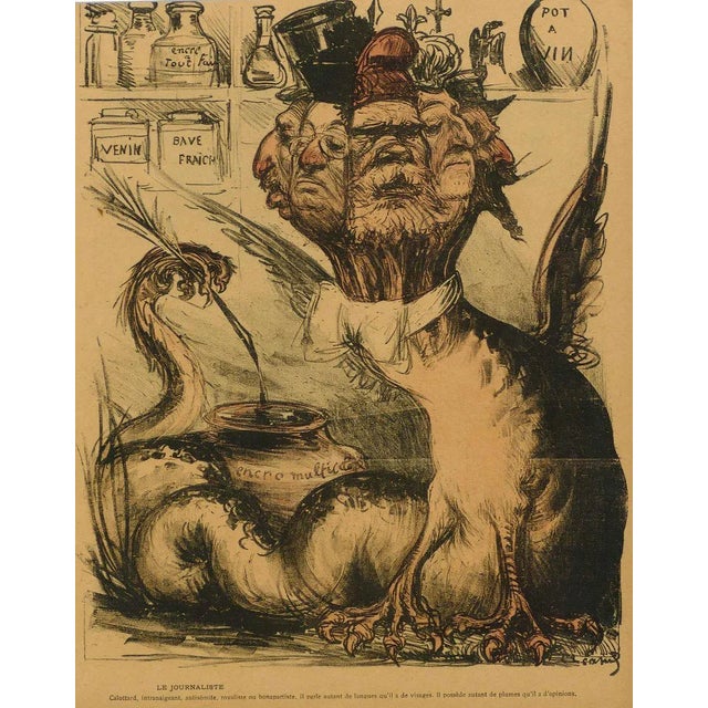 Le Journaliste - Original Chromolithograph - 1901/02 1901/02 For Sale - Image 4 of 4