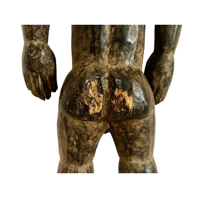 African Hand-Carved Wooden Female Figure For Sale - Image 11 of 13
