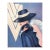 Art Deco “Glam Girl” by Ferraro on Wood Panel For Sale