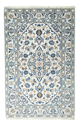 Hand-Knotted Oriental Rug in Beige