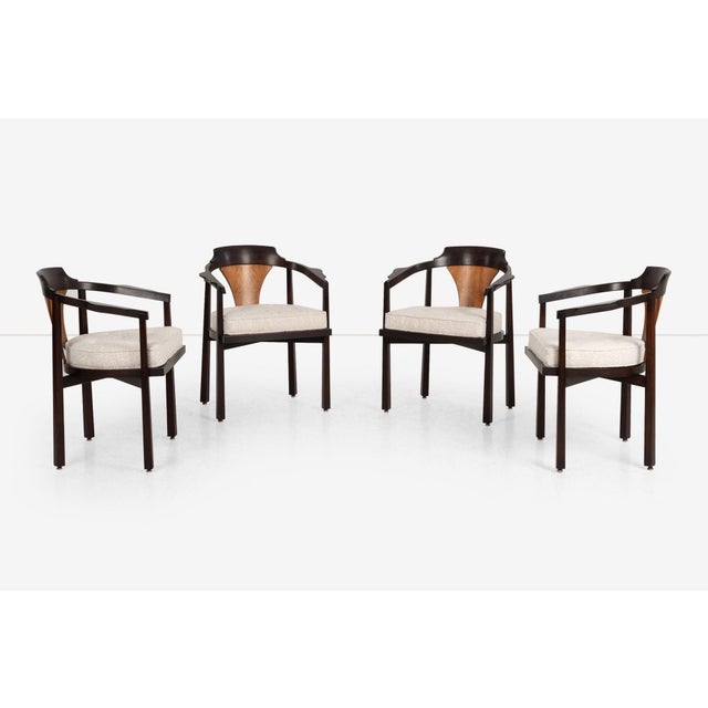 Mid-Century Modern Edward Wormley for Dunbar Six Dining Chairs,Model 935 "Horseshoe Chairs" 1965c. For Sale - Image 3 of 15