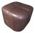 Mid 20th Century Mid-Century Modern Brown Leather Ottoman For Sale