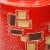 Ceramic Mid-Century Modern Scarlet Red Handpainted Umbrella Stand w/ Rectilinear Details For Sale - Image 7 of 12