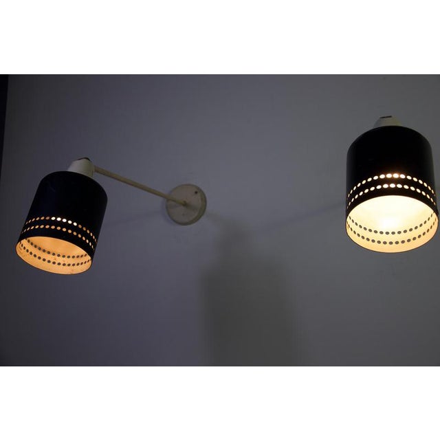 Mid-Century Modern Adjustable Metal Wall Lamps, Germany, 1950s, Set of 2 For Sale - Image 15 of 16