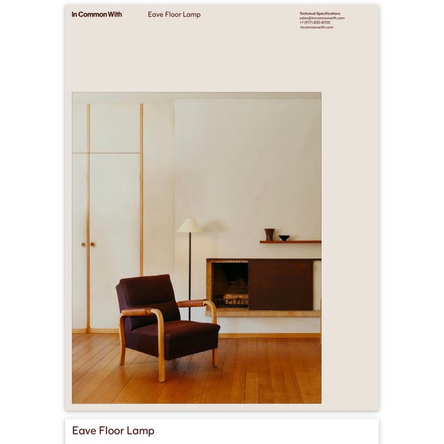 2020s Mid-Century Modern Peach & Black Floor Lamp For Sale - Image 5 of 7