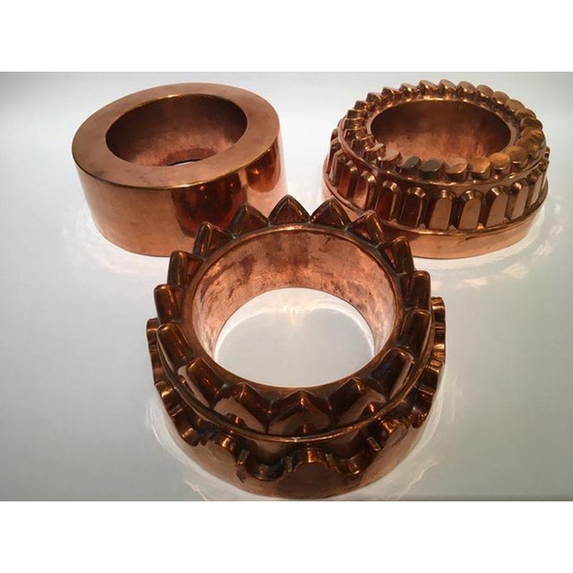 Copper Kitchen Pudding Molds for Wall Decoration, France, 1790s, Set of 3 For Sale - Image 9 of 18