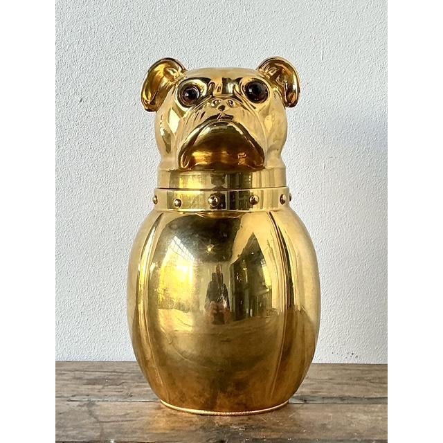 Early 21st Century Vintage Italian Brass Frenchie Wine Cooler For Sale - Image 5 of 12