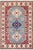 Boho Chic Kazak Blue/Beige Wool Rug - 5'8''x8'0'' For Sale - Image 9 of 10