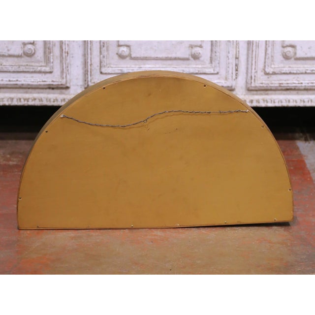 Wood 19th Century French Hand-Painted Silk Fan With Carved Wood Sticks in Frame For Sale - Image 7 of 7