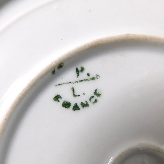 White 1940s Jean Pouyat Limoges Ramekin, Serving Dish, Fruit Bowl and Underplate For Sale - Image 8 of 8