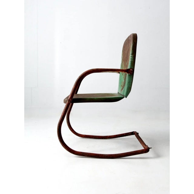Metal Mid-Century Metal Patio Chair For Sale - Image 7 of 11