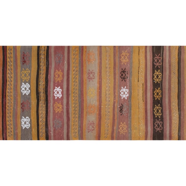 1960s Striped Turkish Kilim Runner Rug 2'3" X 8'10" For Sale - Image 5 of 10