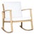 White Daire Rocking Chair, Natural/White Cushion For Sale - Image 8 of 11