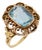 19th Century Victorian 3.00 Carat Aquamarine 14k Yellow Gold Ring, Size 7 For Sale