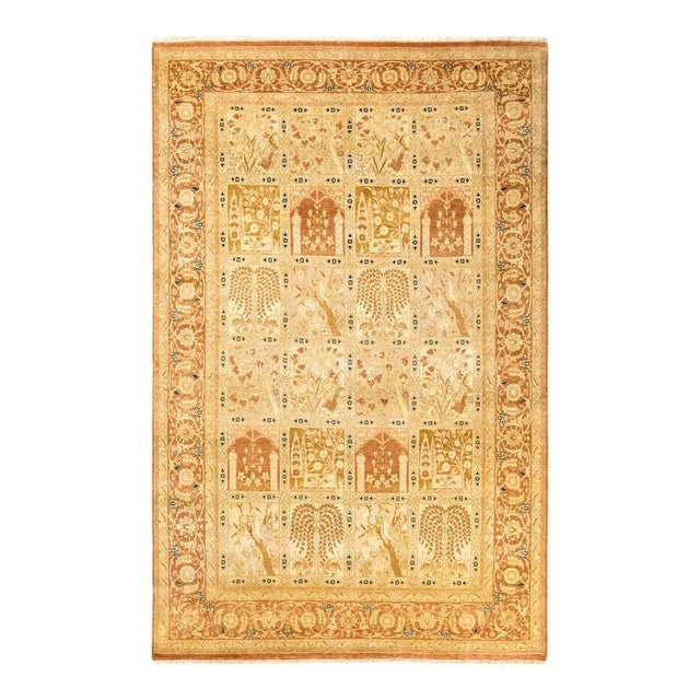 Brown Mogul, One-of-a-Kind Hand-Knotted Area Rug in Brown, 6' 1" x 9' 6" For Sale - Image 8 of 8