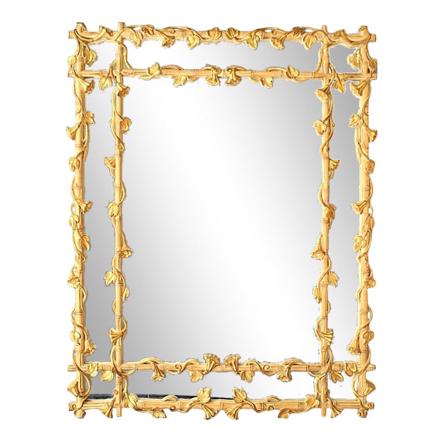 Stripped Faux Bamboo Wall Mirror Chairish