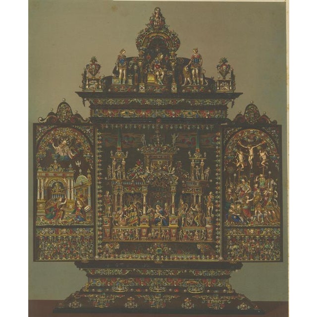 Bavarian Altars Architectural Triptych, 1874, Set of 3 For Sale - Image 13 of 15