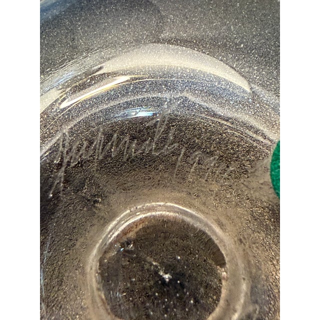 Modern Isle of Wright Glass Azurene Gold Dome Paperweight For Sale - Image 3 of 4