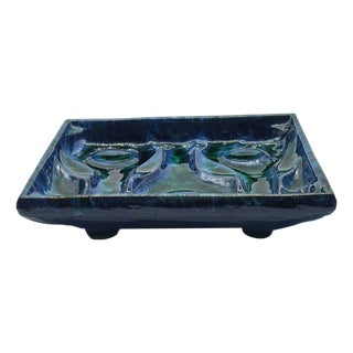 Ceramics of Faenza Green Majolica Empty Pocket from Amedei, 1960s For Sale