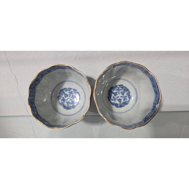 Imari Porcelain Pair of Antique Japanese Kutani Imari Porcelain Tea Cups 19th C Hand-Painted Pheasant Mint For Sale - Image 4 of 9