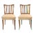 Mid-Century Slat-Back Dining Chairs in Boucle Fabric - a Pair For Sale