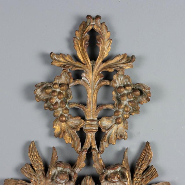 Wall Light in Carved and Gilded Wood For Sale - Image 3 of 11