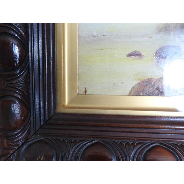 English 1911 Lands End Cornwall Rocky Coast Painting For Sale - Image 3 of 5