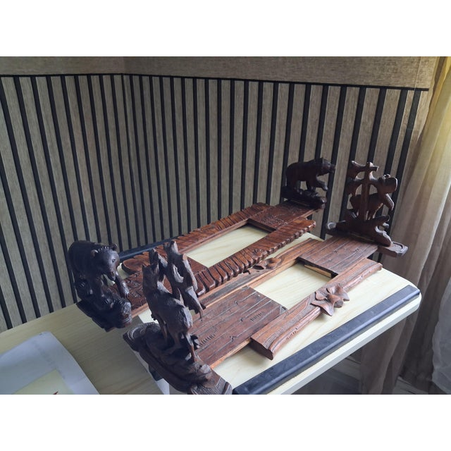 Walnut Wood Bookends from the Black Forest and Brienz, Switzerland, Set of 2 For Sale - Image 6 of 15