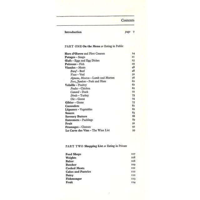 Traditional "Eating French Menus and Markets" 1971 Hughes, Spike and Charmian For Sale - Image 3 of 9