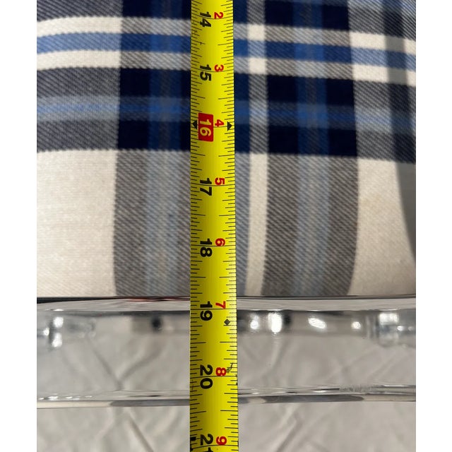 Pair of 1970's Counter Height Lucite Barstools For Sale - Image 12 of 16