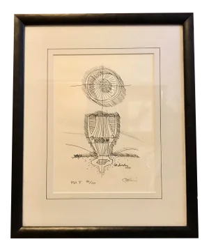 Paolo Soleri Sketch Lithograph