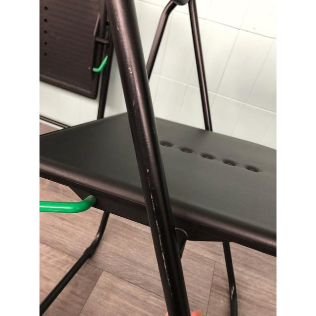 Vintage Italian Flap Chairs by Paolo Parigi, 1980s, Set of 3 For Sale - Image 9 of 18