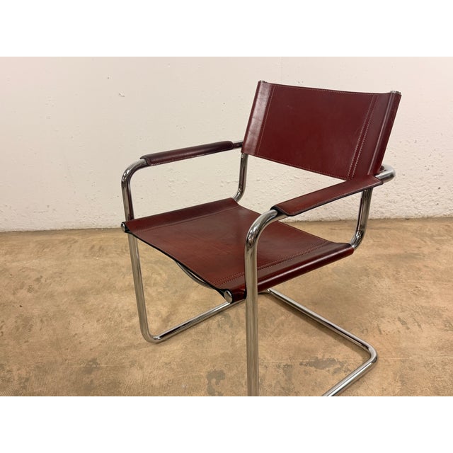 MG5 Cantilever Chair in Leather by Mart Stam for Matteo Grassi, 1970s For Sale - Image 9 of 15