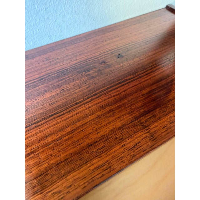 Wood 1960s Mid Century Danish Rosewood Floating Nightstands Wall Mounted, A Pair For Sale - Image 7 of 10