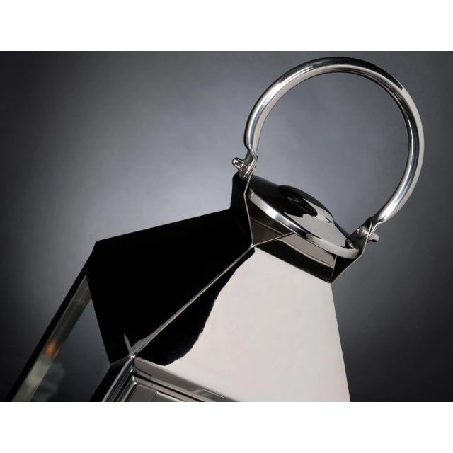 Contemporary Medium Lanterna Top Pyramid-Shaped in Acciaio Inox from VGnewtrend For Sale - Image 3 of 7