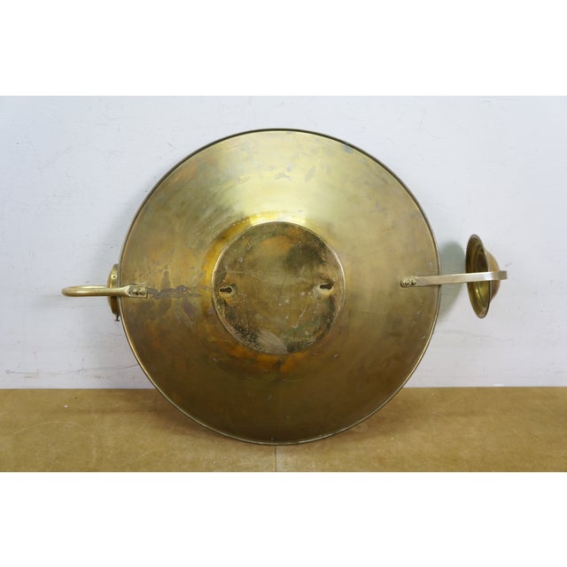 Late 20th Century AA Imports Brass Kerosene Hurricane Oil Lantern Sconce W Backplate Reflector For Sale - Image 15 of 17
