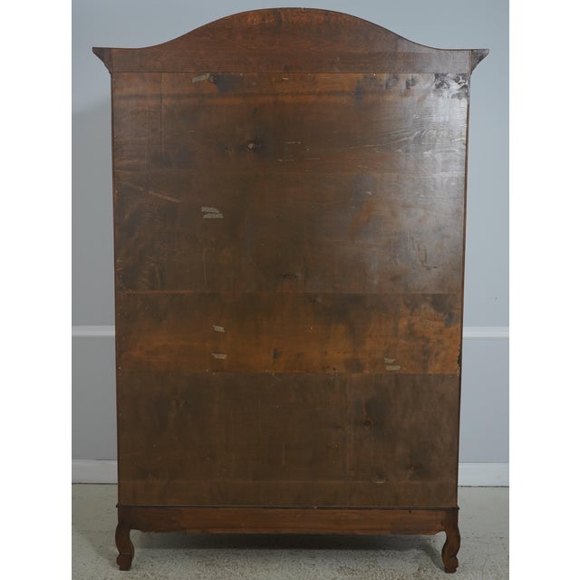 Walnut Country French Two-Door Armoire Wardrobe Cabinet For Sale - Image 18 of 18