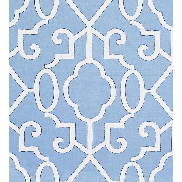 Traditional The House of Scalamandré Ming Fretwork Fabric, Delft For Sale - Image 3 of 3