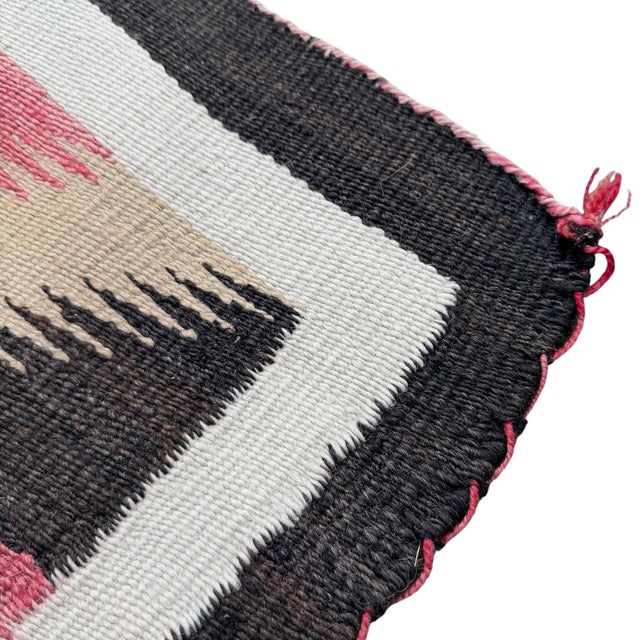 Mounted Early 20th Century Diné Eye Dazzler Rug For Sale - Image 14 of 14