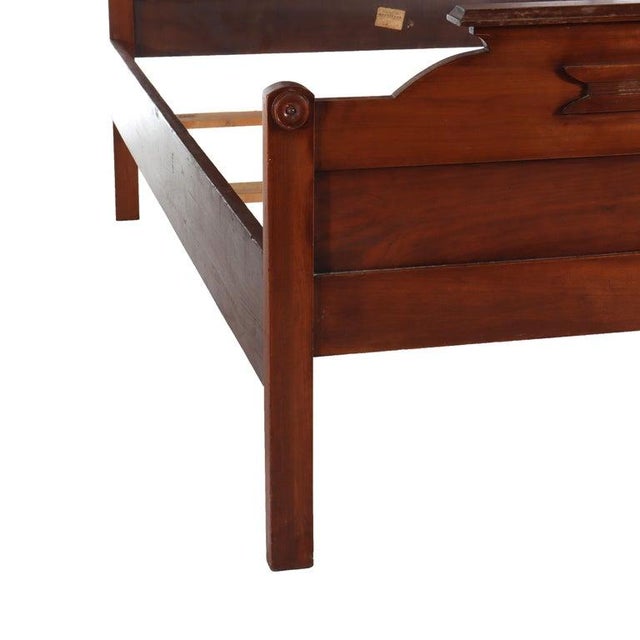 Antique Eastlake Chip Carved Walnut Full Size Bed C1900 For Sale - Image 4 of 17