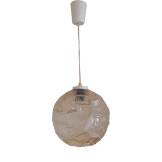 Vintage Ceiling Lamp in Glass, 1970s For Sale