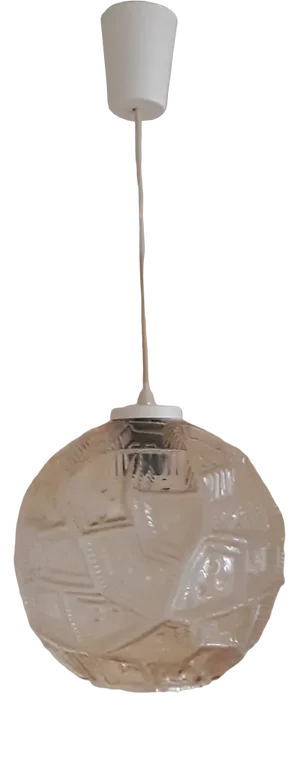Vintage Ceiling Lamp in Glass, 1970s